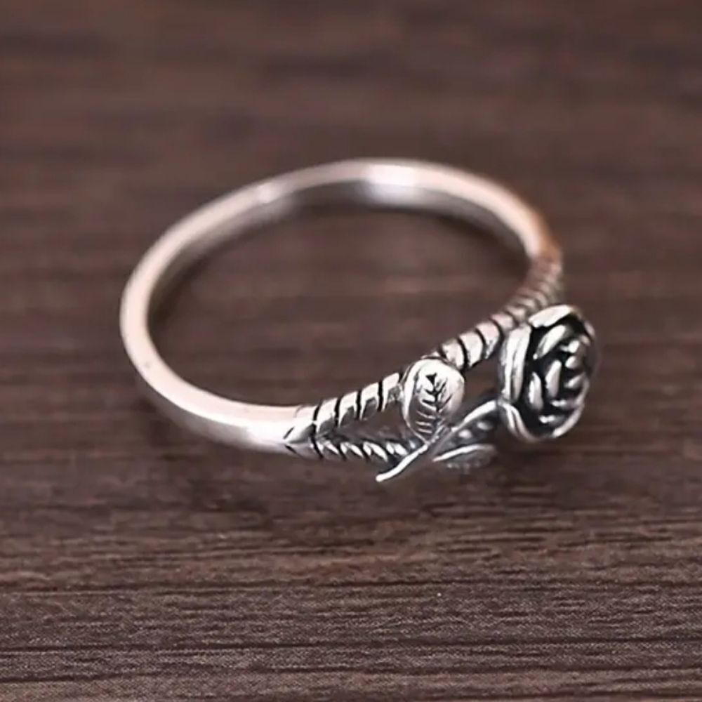 New S925 silver ROSE RING artisan made - Picture 3 of 8